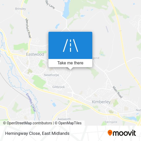 Hemingway Close map