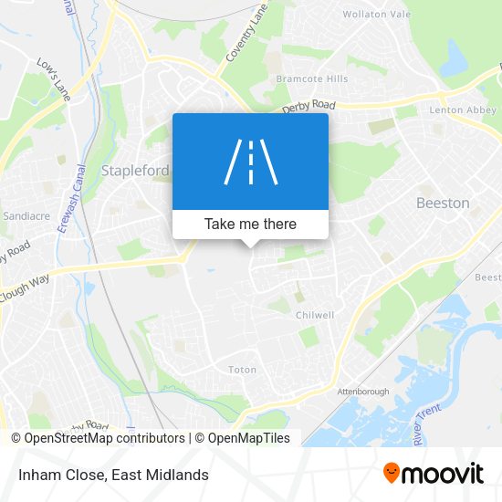 Inham Close map