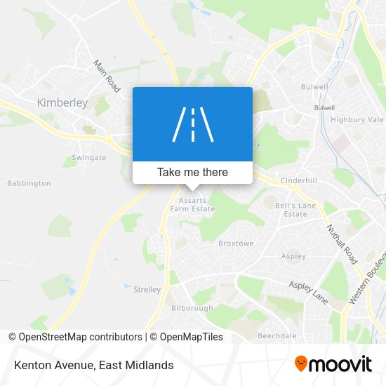 Kenton Avenue map