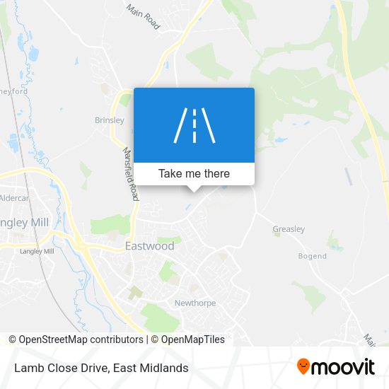 Lamb Close Drive map