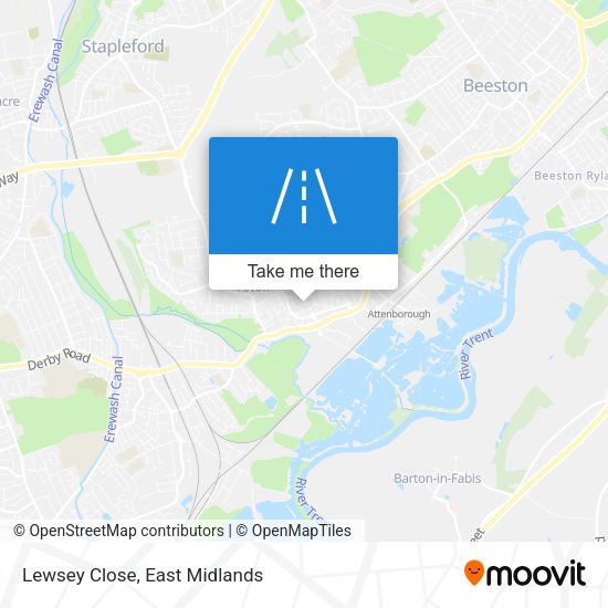 Lewsey Close map