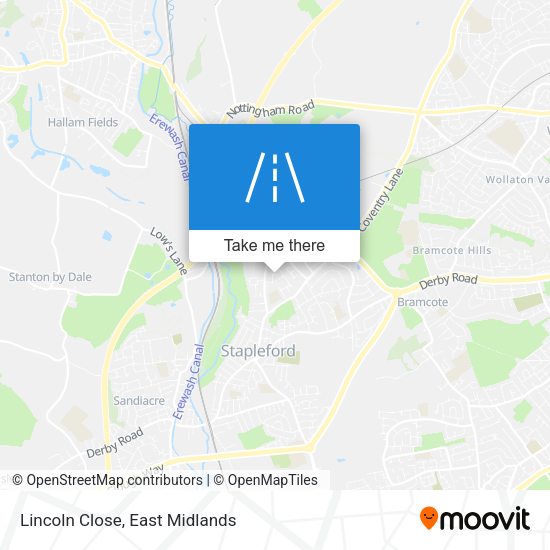 Lincoln Close map