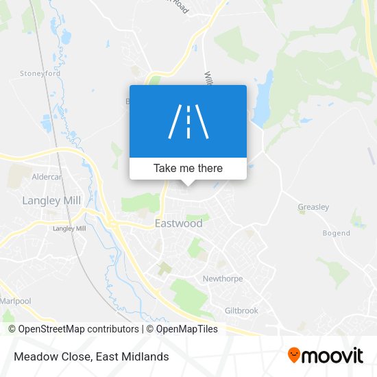 Meadow Close map