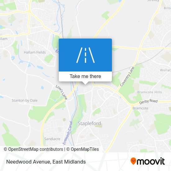 Needwood Avenue map