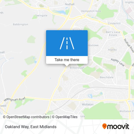 Oakland Way map