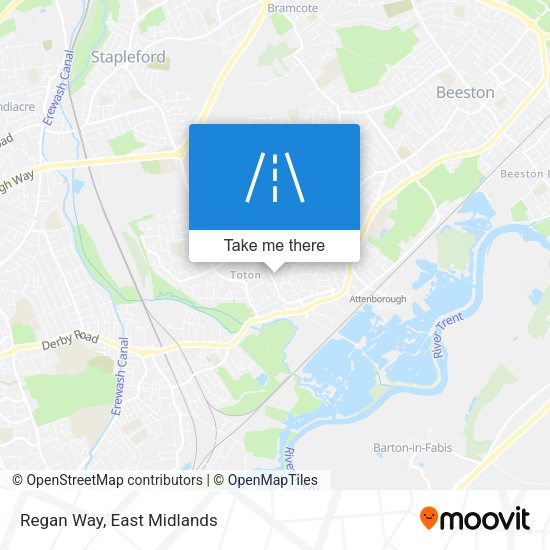 Regan Way map