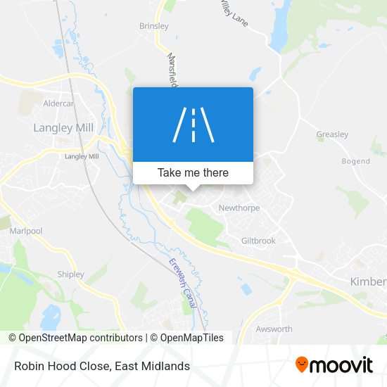 Robin Hood Close map