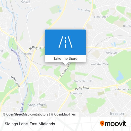 Sidings Lane map