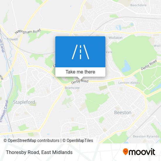 Thoresby Road map