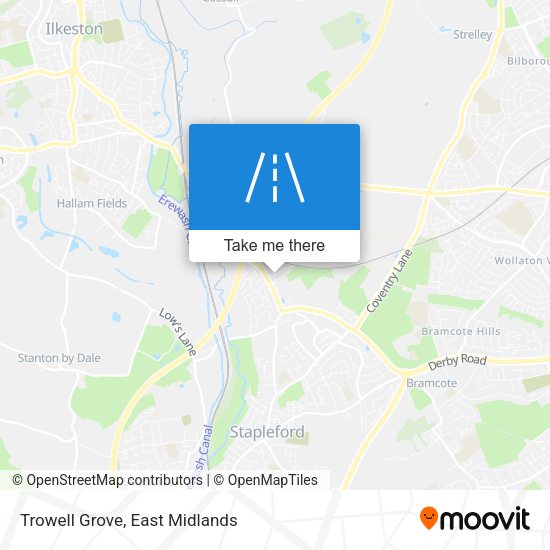 Trowell Grove map