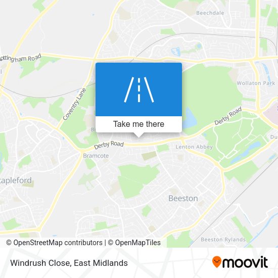 Windrush Close map