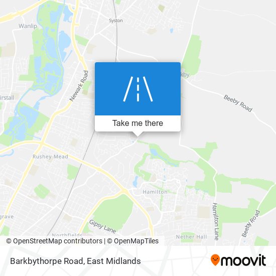 Barkbythorpe Road map