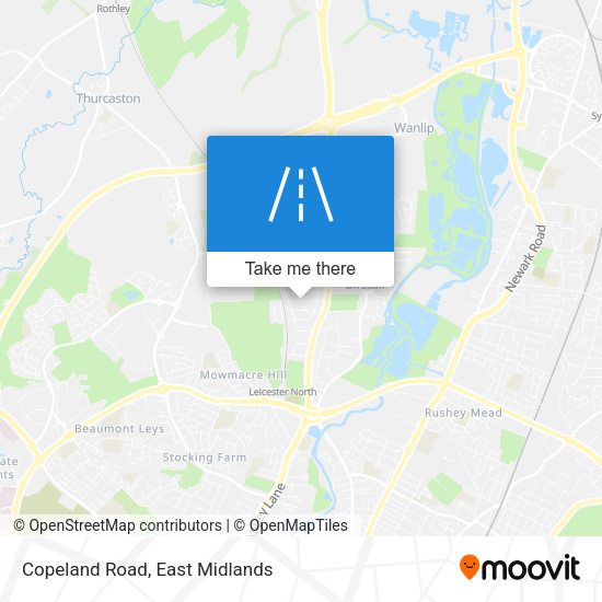Copeland Road map