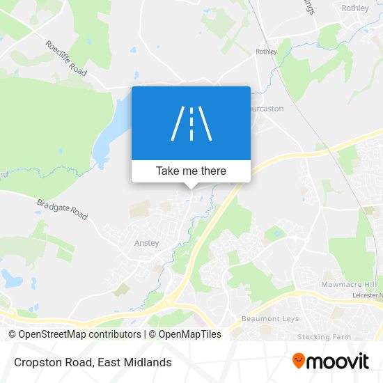 Cropston Road map