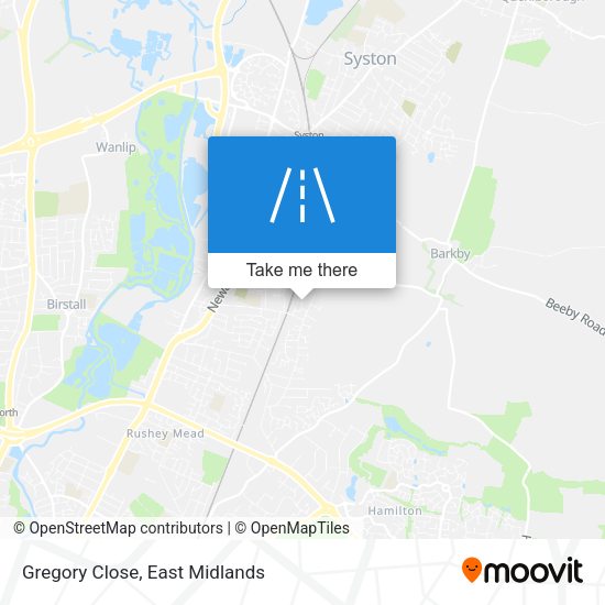 Gregory Close map