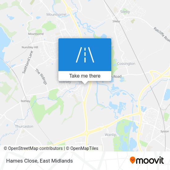 Hames Close map