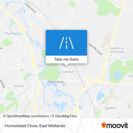 Homestead Close map