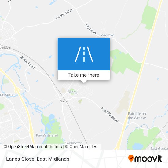 Lanes Close map