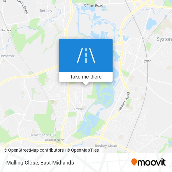 Malling Close map