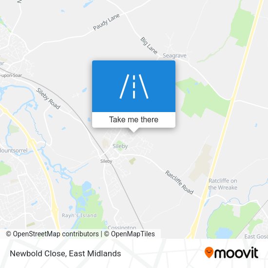 Newbold Close map