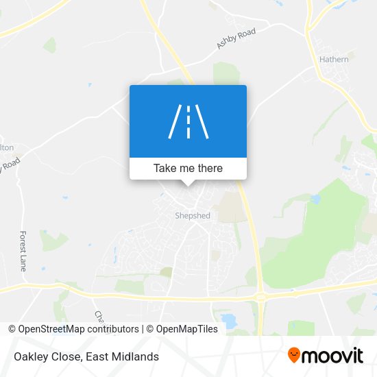 Oakley Close map