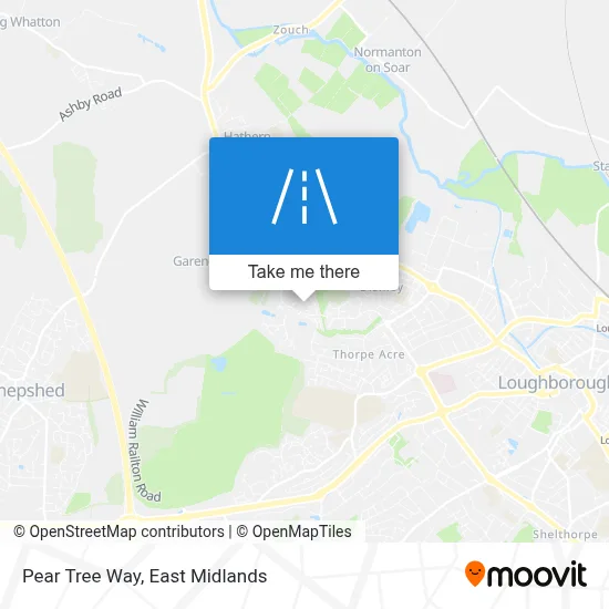 Pear Tree Way map