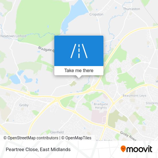 Peartree Close map