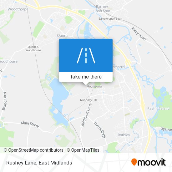 Rushey Lane map