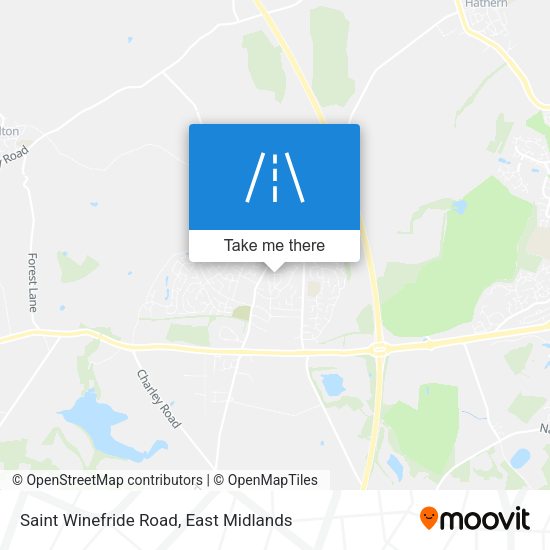 Saint Winefride Road map
