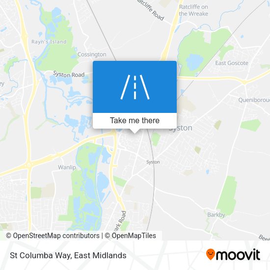 St Columba Way map