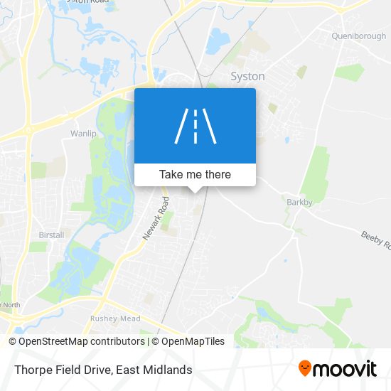 Thorpe Field Drive map