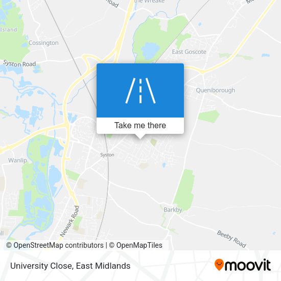 University Close map