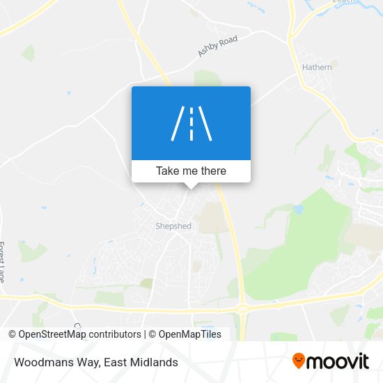 Woodmans Way map