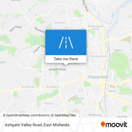 Ashgate Valley Road map