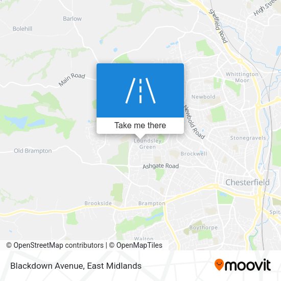Blackdown Avenue map