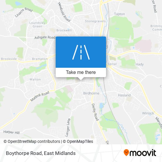 Boythorpe Road map