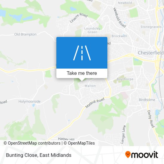 Bunting Close map