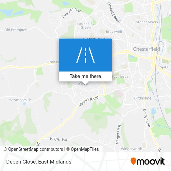 Deben Close map