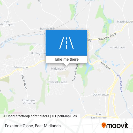Foxstone Close map