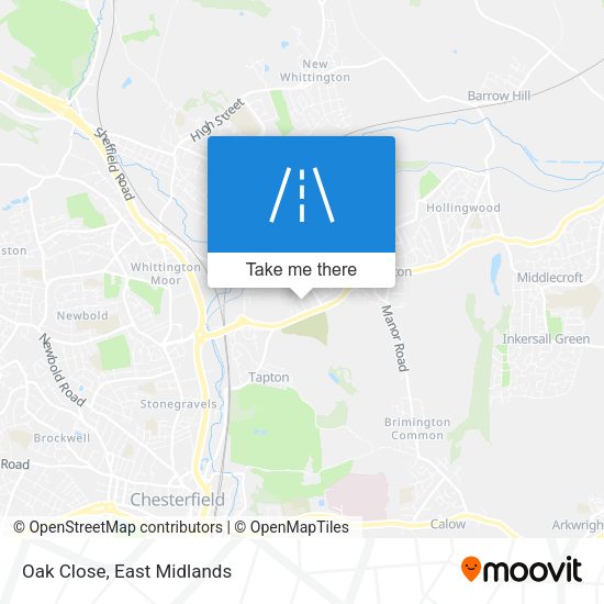 Oak Close map