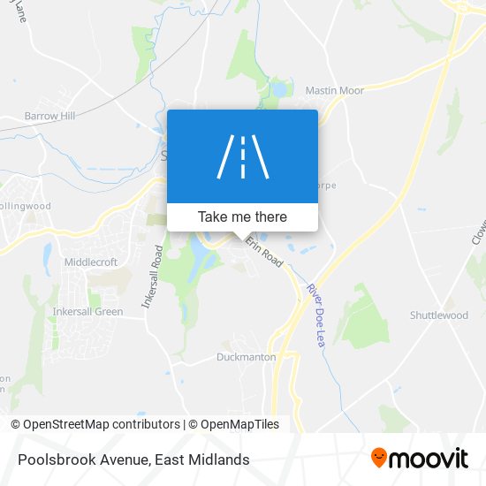 Poolsbrook Avenue map