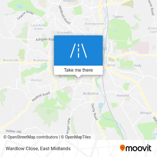Wardlow Close map