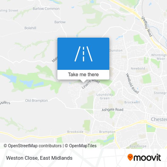 Weston Close map
