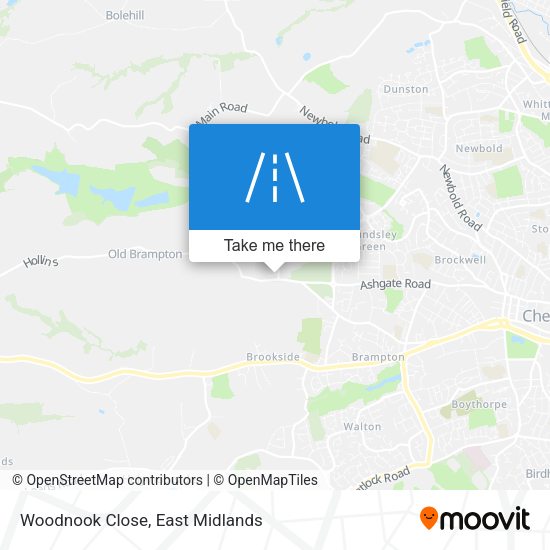 Woodnook Close map