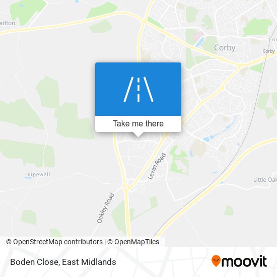 Boden Close map