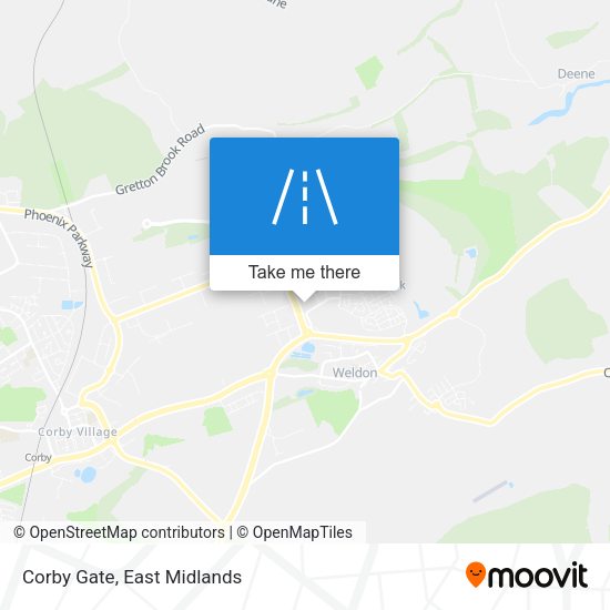 Corby Gate map