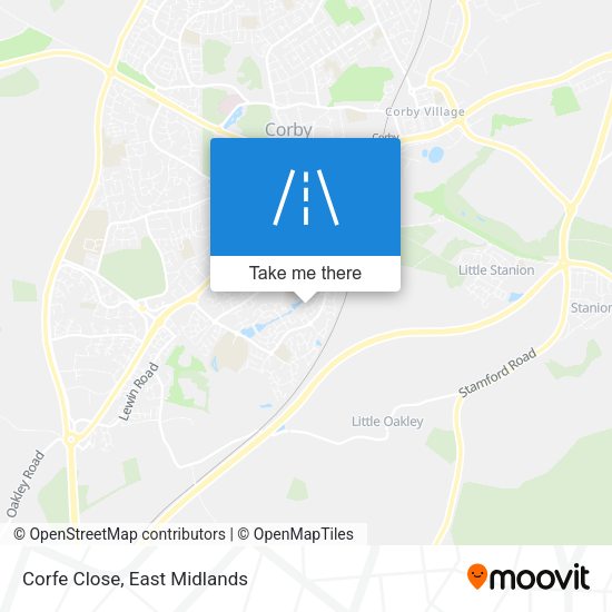 Corfe Close map