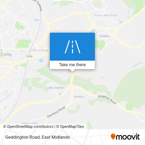 Geddington Road map