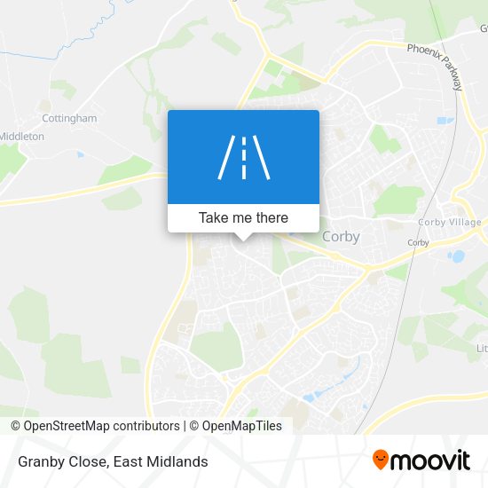 Granby Close map