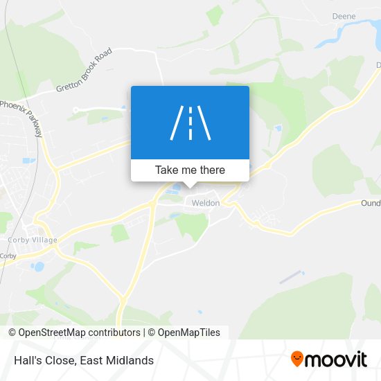 Hall's Close map